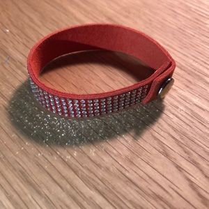 Swarovski Crystal and Leather Bracelet